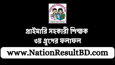 প্রাইমারি সহকারী শিক্ষক ৩য় গ্রুপের ফলাফল ২০২৪