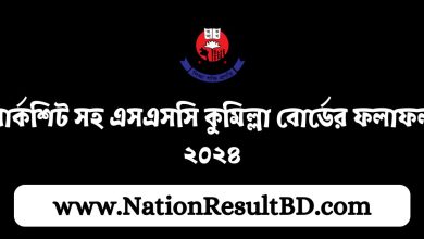 মার্কশিট সহ এসএসসি কুমিল্লা বোর্ডের ফলাফল ২০২৪
