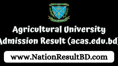 Agricultural University Admission Result 2024 - acas.edu.bd