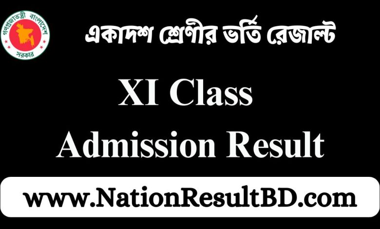 XI Class Admission Result 2024 (Merit List)