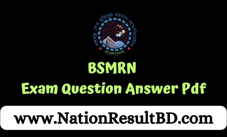 BSMRN Exam Question Answer 2024 Pdf