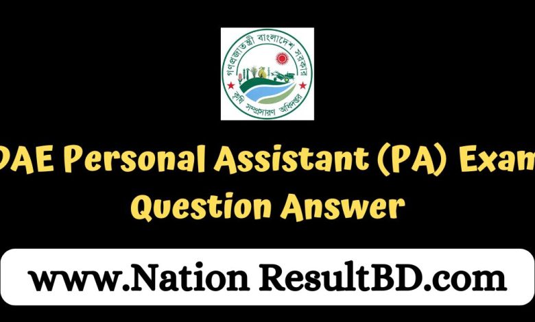 DAE Personal Assistant (PA) Exam Question Answer 2024