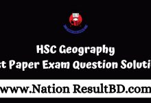 HSC 2024 Geography 1st Paper Exam Question Solution
