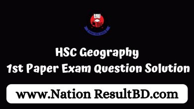 HSC 2024 Geography 1st Paper Exam Question Solution