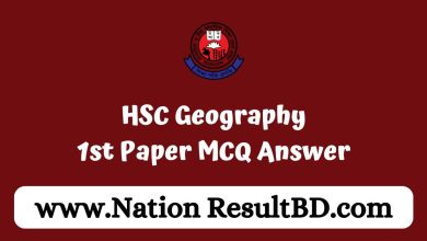 HSC Geography 1st Paper MCQ Answer 2024