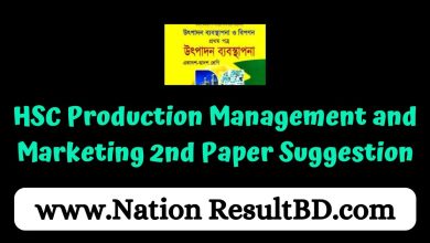 HSC Production Management and Marketing 2nd Paper Suggestion 2024