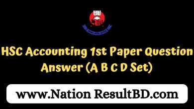 এইচএসসি ২০২৫ Accounting ১ম পত্র প্রশ্ন উত্তর (ক খ গ ঘ সেট)