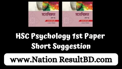 HSC Psychology 1st Paper Short Suggestion 2024