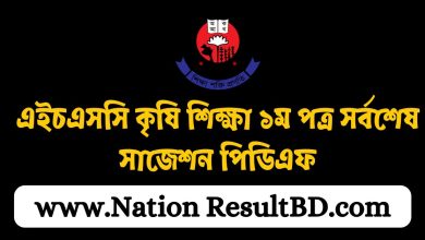 এইচএসসি কৃষি শিক্ষা ১ম পত্র সর্বশেষ সাজেশন ২০২৪ পিডিএফ