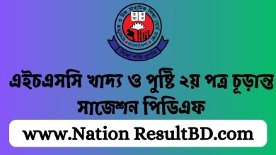 এইচএসসি খাদ্য ও পুষ্টি ২য় পত্র চূড়ান্ত সাজেশন ২০২৪ পিডিএফ