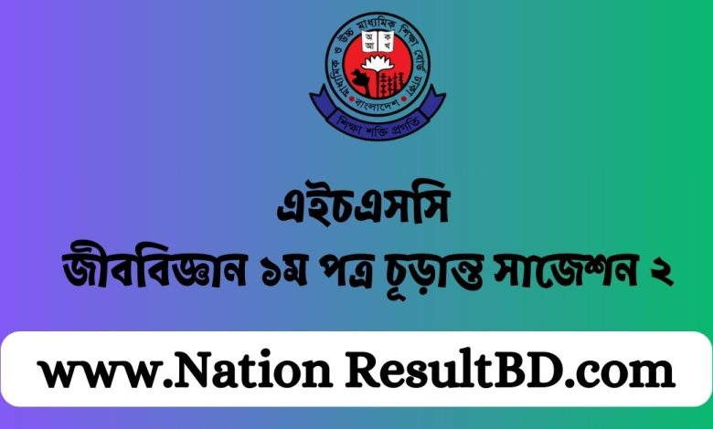 এইচএসসি জীববিজ্ঞান ১ম পত্র চূড়ান্ত সাজেশন ২০২৪