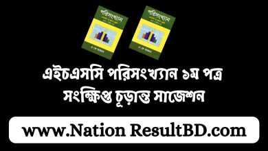 এইচএসসি পরিসংখ্যান ১ম পত্র সংক্ষিপ্ত চূড়ান্ত সাজেশন ২০২৪