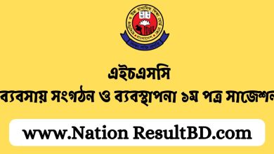 এইচএসসি ব্যবসায় সংগঠন ও ব্যবস্থাপনা ১ম পত্র সাজেশন ২০২৪