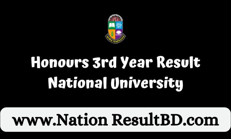 Honours 3rd Year Result 2024 of National University