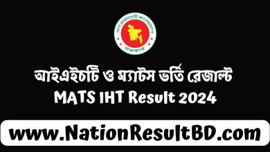 আইএইচটি ও ম্যাটস ভর্তি রেজাল্ট ২০২৪ - MATS IHT Result 2024