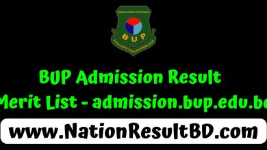 BUP Admission Result 2024 - Merit List - admission.bup.edu.bd