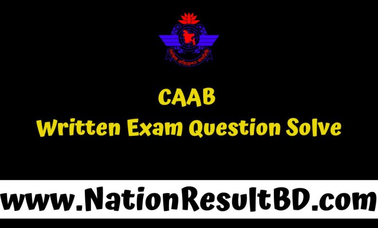 CAAB Written Exam Question Solve 2024