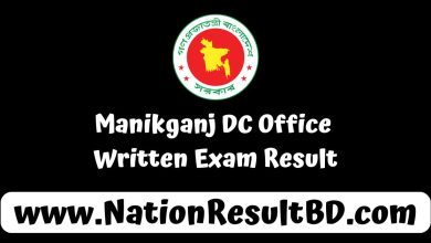 Manikganj DC Office Written Exam Result 2024