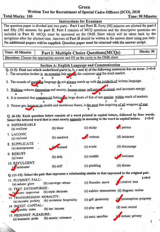 One Bank PLC Previous Exam Question Answer 2024