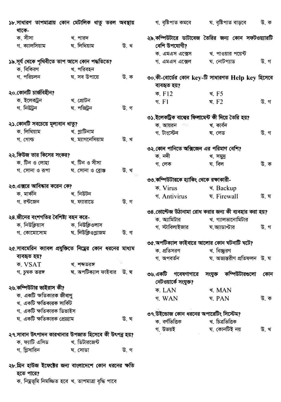 Power Grid Bangladesh PLC Exam Question Solve 2024