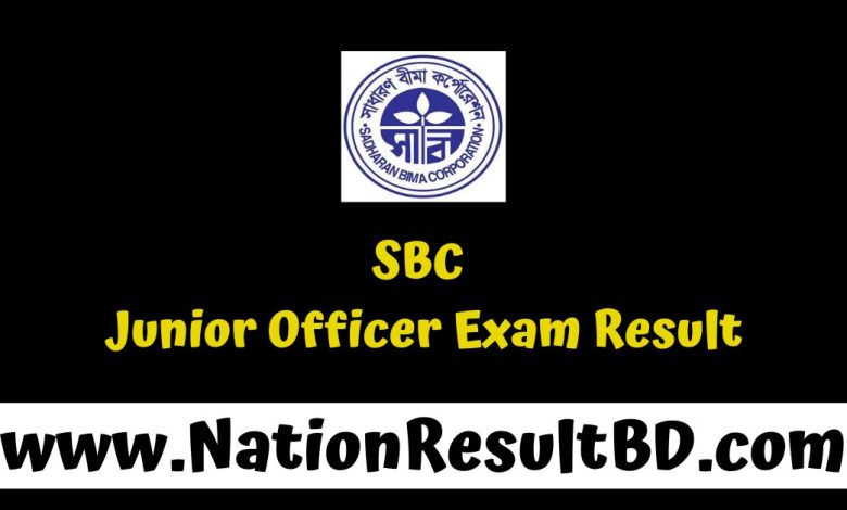 SBC Junior Officer Exam Result 2024