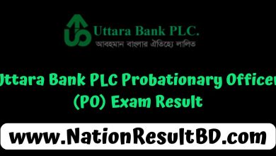 Uttara Bank PLC Probationary Officer (PO) Exam Result 2025