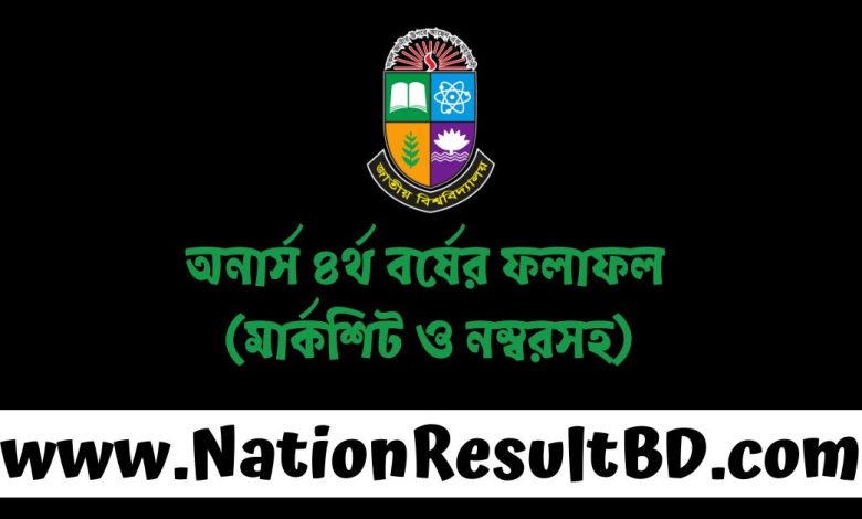 অনার্স ৪র্থ বর্ষের ফলাফল ২০২৪ (মার্কশিট ও নম্বরসহ)