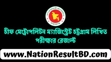 চীফ মেট্রোপলিটন ম্যাজিস্ট্রেট চট্টগ্রাম লিখিত পরীক্ষার রেজাল্ট ২০২৪