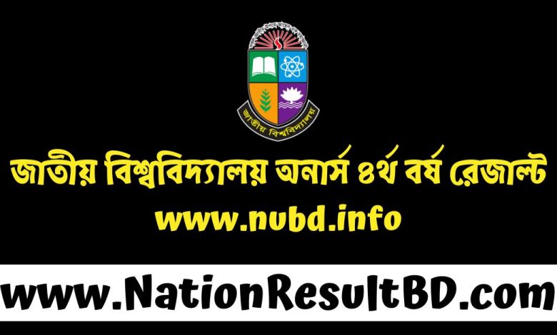 জাতীয় বিশ্ববিদ্যালয় অনার্স ৪র্থ বর্ষ রেজাল্ট ২০২৪ - www.nubd.info