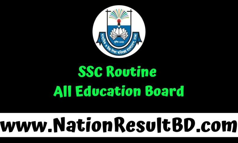 SSC Routine 2025 PDF - All Education Board