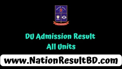 DU Admission Result 2025 - All Units