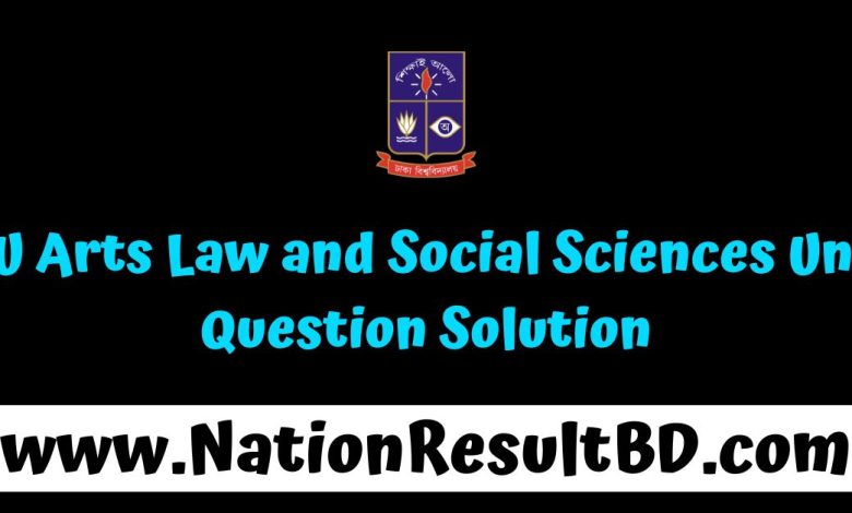 DU Arts Law and Social Sciences Unit Question Solution 2025