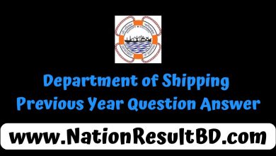 Department of Shipping Previous Year Question Answer 2025