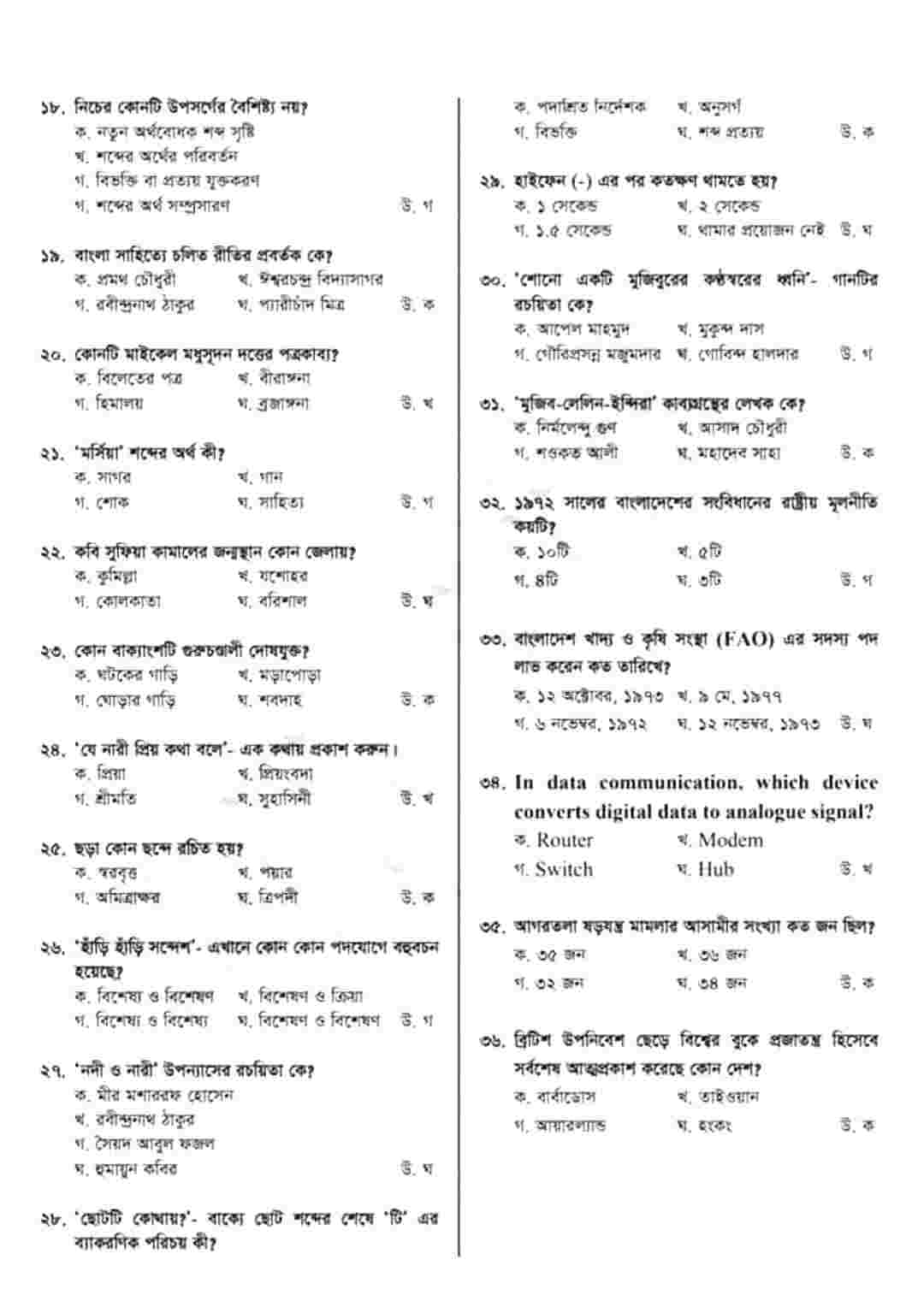 Food Directorate (DGFood) Previous Exam Question Solve 2025