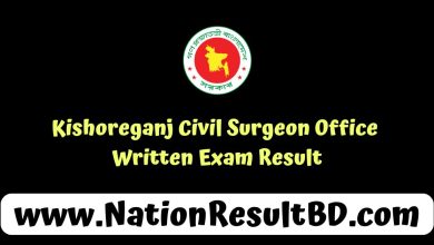 Kishoreganj Civil Surgeon Office Written Exam Result 2025