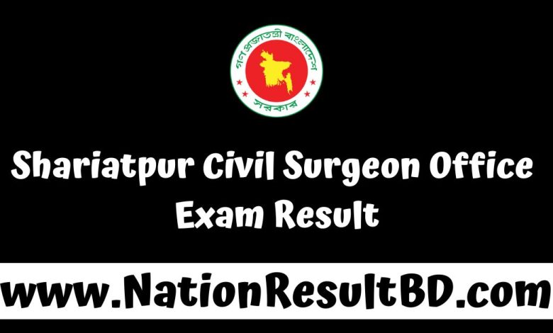 Shariatpur Civil Surgeon Office Exam Result 2025