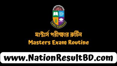 মাস্টার্স পরীক্ষার রুটিন ২০২৫ - Masters Exam Routine 2025