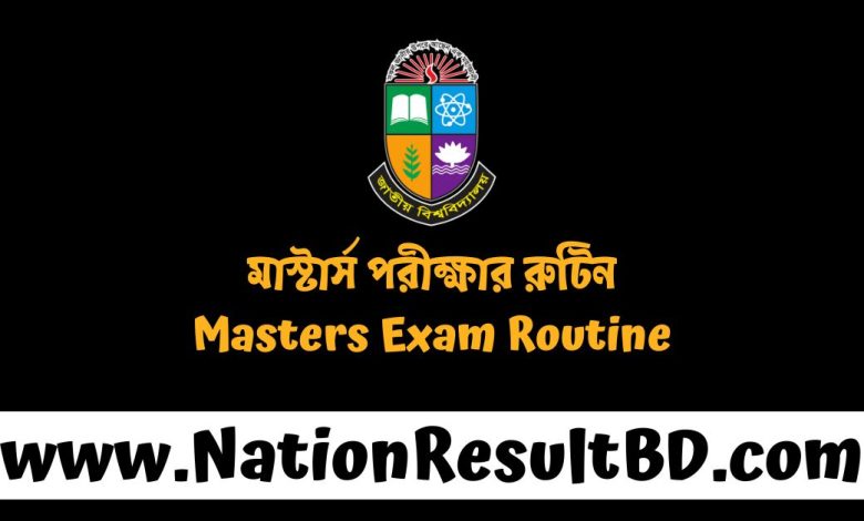 মাস্টার্স পরীক্ষার রুটিন ২০২৫ - Masters Exam Routine 2025