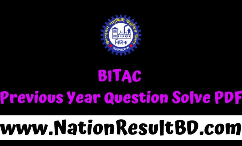 BITAC Previous Year Question Solve 2025 PDF