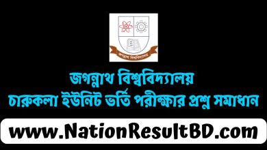 জগন্নাথ বিশ্ববিদ্যালয় চারুকলা ইউনিট ভর্তি পরীক্ষার প্রশ্ন সমাধান ২০২৫