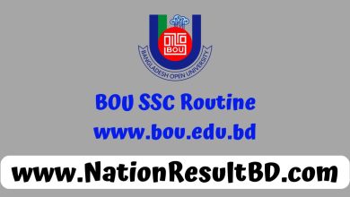 BOU SSC Routine 2025 - www.bou.edu.bd