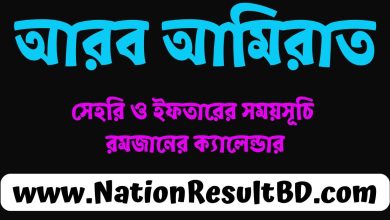 আরব আমিরাত রমজানের সময়সূচি ২০২৫ - সেহরি ও ইফতারের শেষ সময়সূচি
