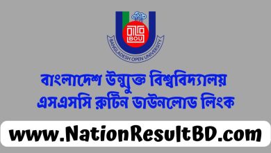 বাংলাদেশ উন্মুক্ত বিশ্ববিদ্যালয় এসএসসি রুটিন ২০২৫ - ডাউনলোড লিংক